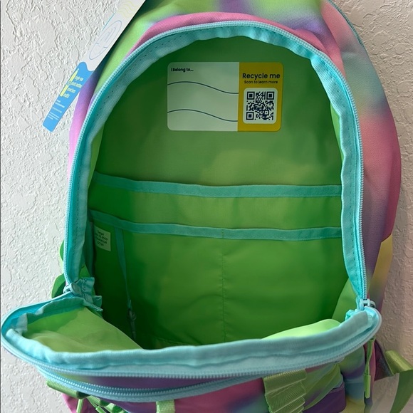 Ecotech Green and Purple Bag with Tie-Dye Design - Picture 7 of 10